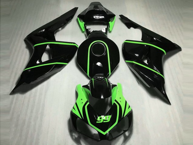 2006-2007 Glänzend Schwarz High Viz Grün Honda CBR1000RR Motorrad Verkleidung 2006-2007 Glänzend Schwarz High Viz Grün Honda CBR1000RR Motorrad Verkleidung