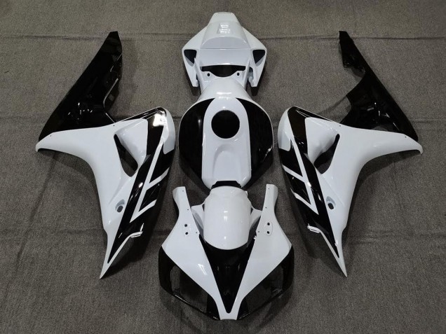 2006-2007 Glänzend Weiß & Schwarz Honda CBR1000RR Motorrad Verkleidung 2006-2007 Glänzend Weiß & Schwarz Honda CBR1000RR Motorrad Verkleidung