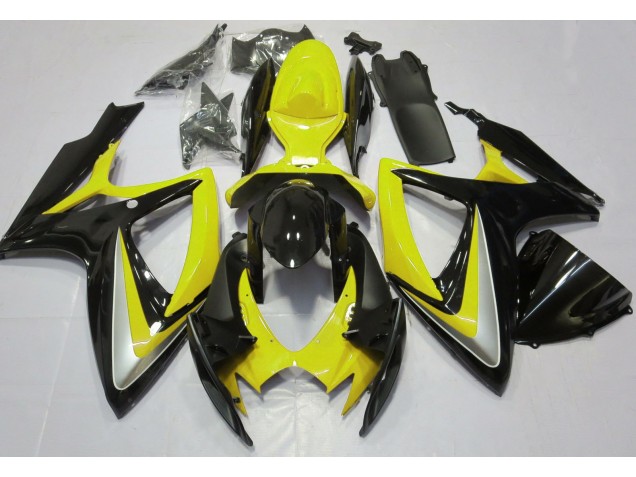 2006-2007 Glänzendes Gelb Ohne Abzeichen Suzuki GSXR 600-750 Motorrad Verkleidung 2006-2007 Glänzendes Gelb Ohne Abzeichen Suzuki GSXR 600-750 Motorrad Verkleidung