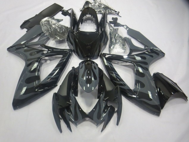 2006-2007 Grau Flamme Suzuki GSXR 600-750 Motorrad Verkleidung 2006-2007 Grau Flamme Suzuki GSXR 600-750 Motorrad Verkleidung