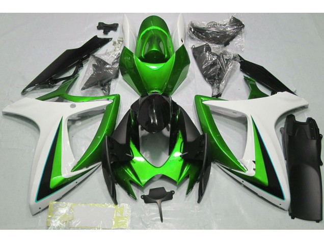 2006-2007 Grün-Weiß Suzuki GSXR 600-750 Motorrad Verkleidung 2006-2007 Grün-Weiß Suzuki GSXR 600-750 Motorrad Verkleidung