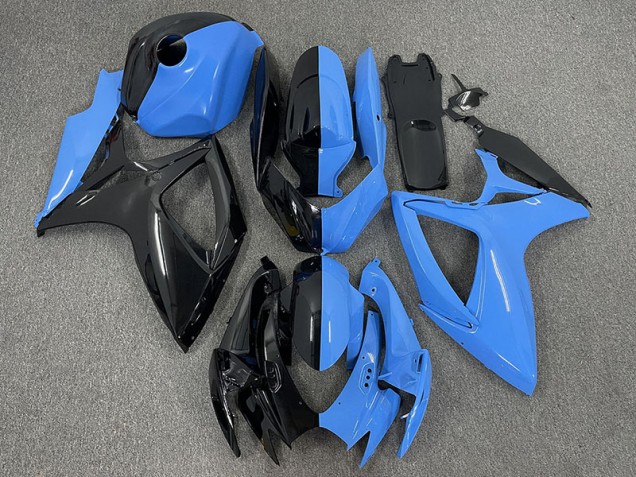 2006-2007 Halbblau & Schwarz Suzuki GSXR 600-750 Motorrad Verkleidung 2006-2007 Halbblau & Schwarz Suzuki GSXR 600-750 Motorrad Verkleidung