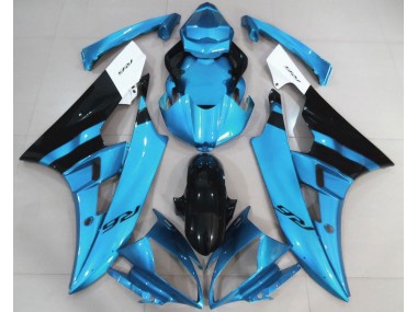 2006-2007 Hellblau & Schwarz Glänzend Yamaha R6 Motorrad Verkleidung