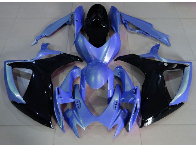 2006-2007 Hellblau & Schwarz Suzuki GSXR 600-750 Motorrad Verkleidung 2006-2007 Hellblau & Schwarz Suzuki GSXR 600-750 Motorrad Verkleidung