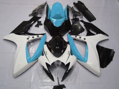 2006-2007 Hellblauer Stern Suzuki GSXR 600-750 Motorrad Verkleidung
