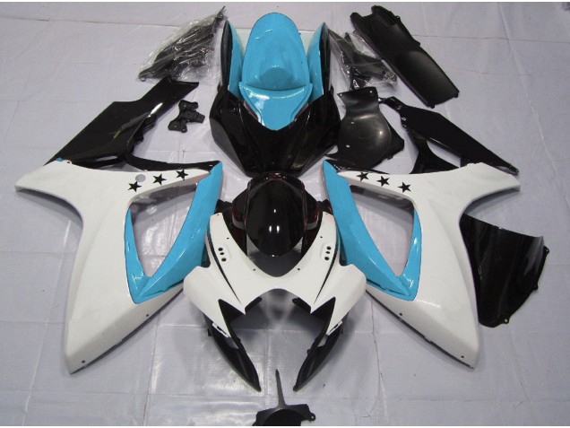 2006-2007 Hellblauer Stern Suzuki GSXR 600-750 Motorrad Verkleidung 2006-2007 Hellblauer Stern Suzuki GSXR 600-750 Motorrad Verkleidung