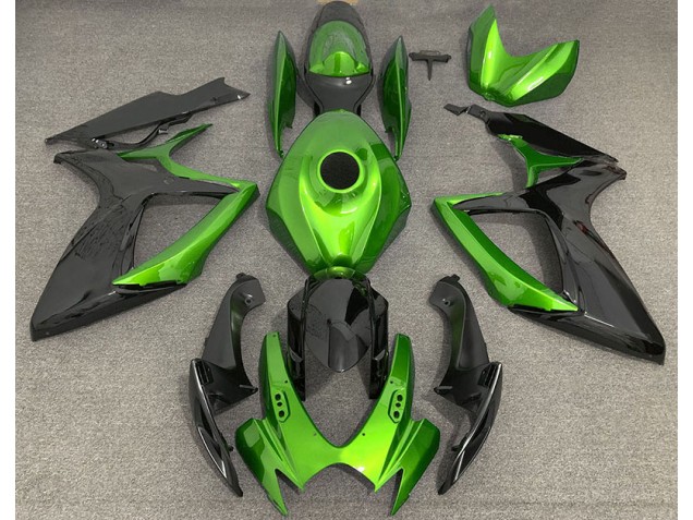 2006-2007 Hellgrün & Schwarz Suzuki GSXR 600-750 Motorrad Verkleidung 2006-2007 Hellgrün & Schwarz Suzuki GSXR 600-750 Motorrad Verkleidung
