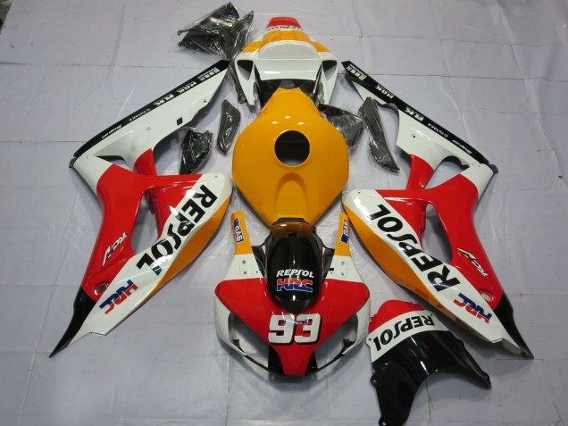2006-2007 Hellorangeweiß Repsol Honda CBR1000RR Motorrad Verkleidung 2006-2007 Hellorangeweiß Repsol Honda CBR1000RR Motorrad Verkleidung