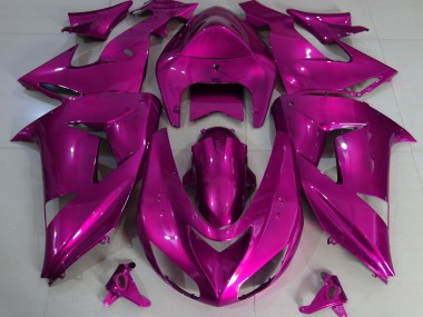 2006-2007 Hot Pink Schlicht Kawasaki ZX10R Motorrad Verkleidung