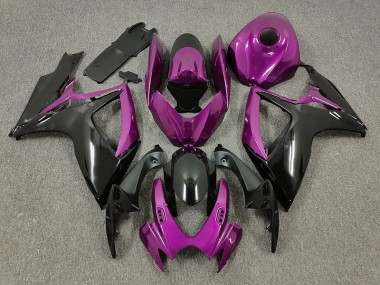 2006-2007 Lila & Schwarz Suzuki GSXR 600-750 Motorrad Verkleidung