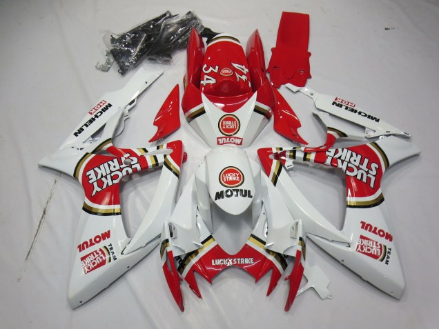 2006-2007 Lucky Strike Suzuki GSXR 600-750 Motorrad Verkleidung 2006-2007 Lucky Strike Suzuki GSXR 600-750 Motorrad Verkleidung