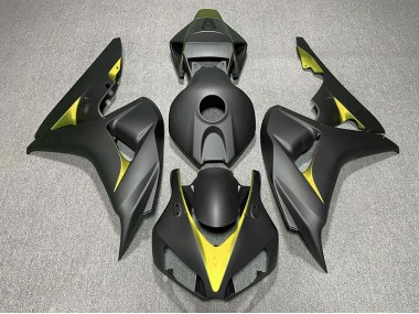 2006-2007 Matt Schwarz & Gelb Honda CBR1000RR Motorrad Verkleidung