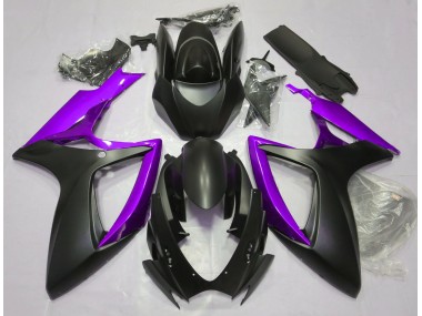 2006-2007 Matt Schwarz & Lila Suzuki GSXR 600-750 Motorrad Verkleidung