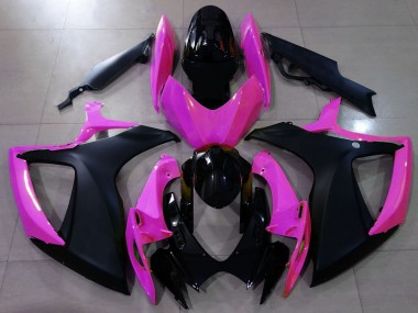 2006-2007 Matt Schwarz & Pink Suzuki GSXR 600-750 Motorrad Verkleidung