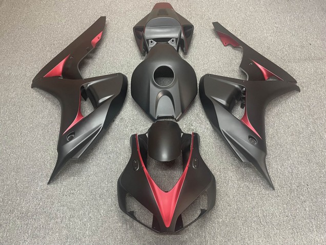 2006-2007 Matt Schwarz & Rot Honda CBR1000RR Motorrad Verkleidung 2006-2007 Matt Schwarz & Rot Honda CBR1000RR Motorrad Verkleidung