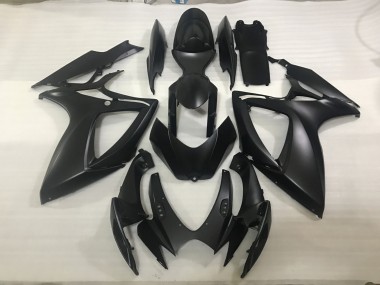 2006-2007 Matt Schwarz Suzuki GSXR 600-750 Motorrad Verkleidung