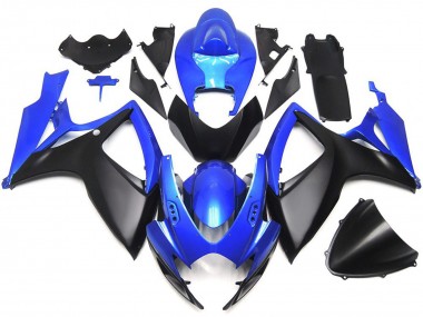 2006-2007 Matt Schwarzer & Blauer Custom-Stil OEM Suzuki GSXR 600-750 Motorrad Verkleidung