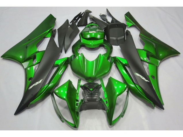 2006-2007 Metallic Grün & Schwarz Yamaha R6 Motorrad Verkleidung 2006-2007 Metallic Grün & Schwarz Yamaha R6 Motorrad Verkleidung
