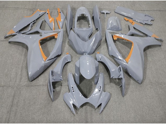 2006-2007 Nardo & Orangefarbener Rand Suzuki GSXR 600-750 Motorrad Verkleidung