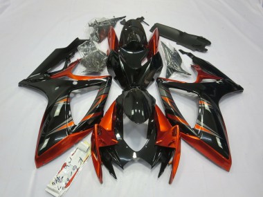 2006-2007 Orange & Schwarz Suzuki GSXR 600-750 Motorrad Verkleidung