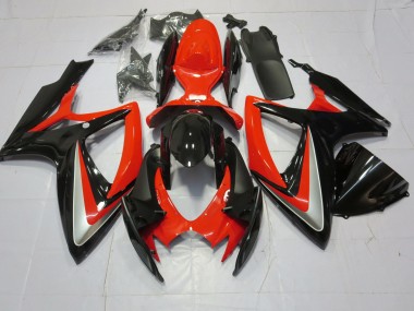 2006-2007 Orange Silber & Schwarz Suzuki GSXR 600-750 Motorrad Verkleidung