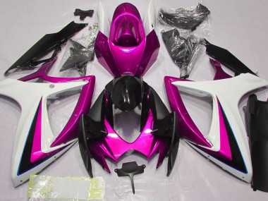 2006-2007 Rosa & Weiß Suzuki GSXR 600-750 Motorrad Verkleidung
