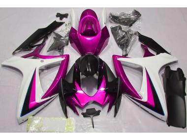 2006-2007 Rosa & Weiß Suzuki GSXR 600-750 Motorrad Verkleidung
