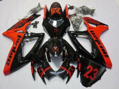 2006-2007 Rot Jordan Suzuki GSXR 600-750 Motorrad Verkleidung