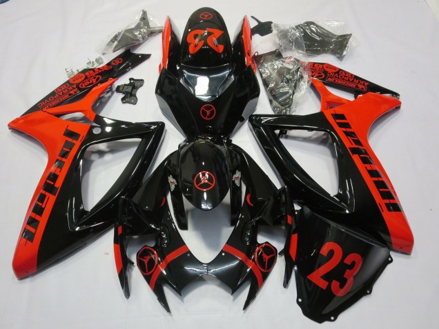 2006-2007 Rot Jordan Suzuki GSXR 600-750 Motorrad Verkleidung 2006-2007 Rot Jordan Suzuki GSXR 600-750 Motorrad Verkleidung