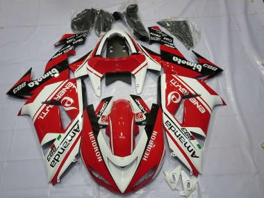 2006-2007 Weiß Rot Kawasaki ZX10R Motorrad Verkleidung