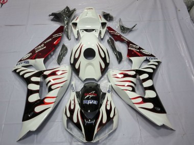 2006-2007 Rot & Schwarz Flamme Honda CBR1000RR Motorrad Verkleidung