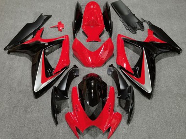 2006-2007 Rot Schwarz OEM-Stil Suzuki GSXR 600-750 Motorrad Verkleidung