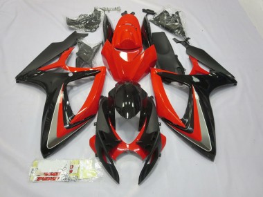 2006-2007 Rot & Schwarz Suzuki GSXR 600-750 Motorrad Verkleidung