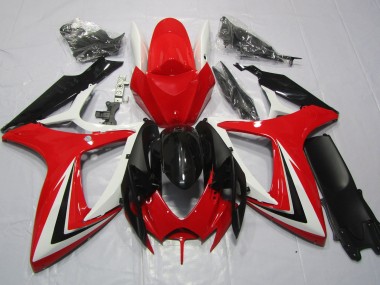 2006-2007 Rot Schwarz & Weiß Suzuki GSXR 600-750 Motorrad Verkleidung