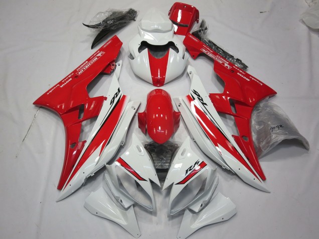 2006-2007 Rot-Weiß-Stil-Design Yamaha R6 Motorrad Verkleidung 2006-2007 Rot-Weiß-Stil-Design Yamaha R6 Motorrad Verkleidung