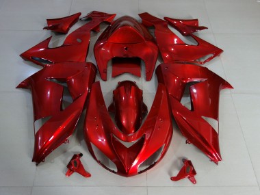 2006-2007 Rot Tiefglanz Kawasaki ZX10R Motorrad Verkleidung