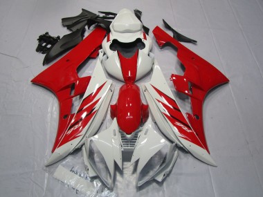 2006-2007 Rot-Weißer Stil Yamaha R6 Motorrad Verkleidung