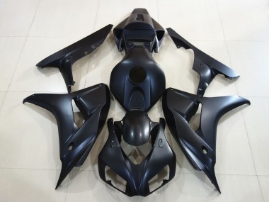2006-2007 Schlichte Matt Schwarz Honda CBR1000RR Motorrad Verkleidung