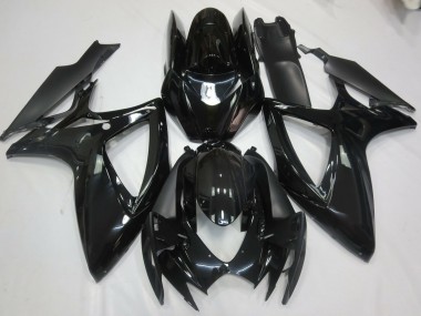 2006-2007 Schwarz Glänzend Suzuki GSXR 600-750 Motorrad Verkleidung