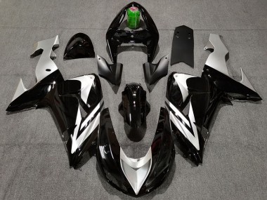 2006-2007 Schwarz & Silber Kawasaki ZX10R Motorrad Verkleidung