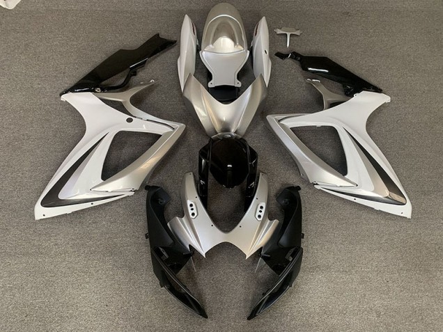 2006-2007 Silber Weiß OEM Stil Suzuki GSXR 600-750 Motorrad Verkleidung 2006-2007 Silber Weiß OEM Stil Suzuki GSXR 600-750 Motorrad Verkleidung