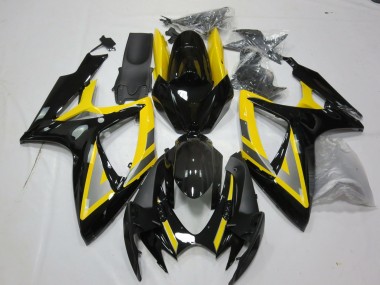 2006-2007 Silber & Schwarz Gelb Suzuki GSXR 600-750 Motorrad Verkleidung