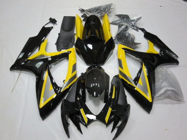 2006-2007 Silber & Schwarz Gelb Suzuki GSXR 600-750 Motorrad Verkleidung