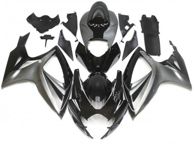 2006-2007 Silber & Schwarz Spezial OEM Stil Suzuki GSXR 600-750 Motorrad Verkleidung