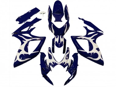 2006-2007 Tiefes Blau & Weiß Design Suzuki GSXR 600-750 Motorrad Verkleidung