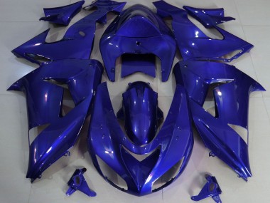 2006-2007 Tiefes Blau Schlicht Kawasaki ZX10R Motorrad Verkleidung