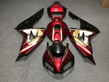 2006-2007 Tiefrot & Gold Honda CBR1000RR Motorrad Verkleidung