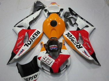 2006-2007 White Repsol 93 Honda CBR1000RR Motorrad Verkleidung