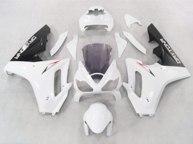 2006-2008 Weiß Mit Schwarzen Unterteilen Triumph Daytona 675 Motorrad Verkleidung