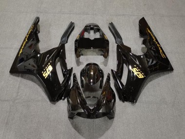 2006-2008 Schwarz Glänzend & Gold Triumph Daytona 675 Motorrad Verkleidung